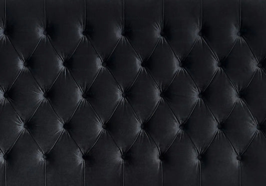Lit coffre capitonné velours noir CHESTER New Design