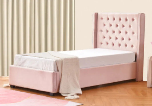 Lit enfant velours rose VORIA New Design