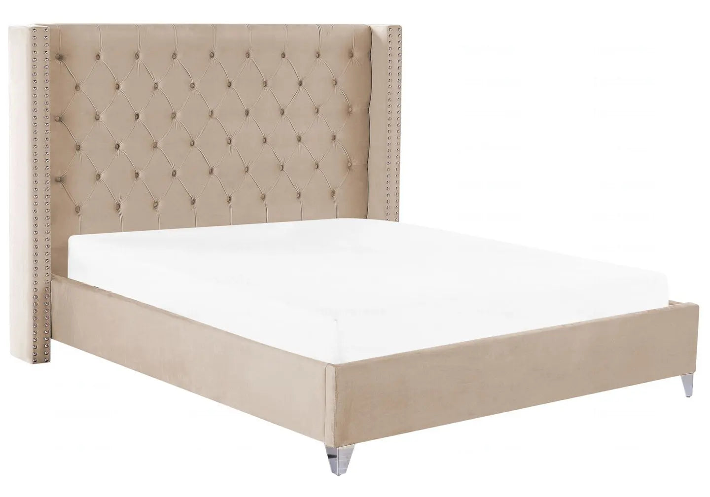 Lit king size velours nude capitonné CHESTER New Design