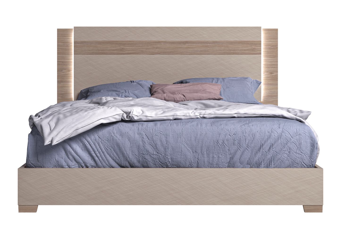 Lit Design avec Éclairage LED – Cadre de Lit Nora