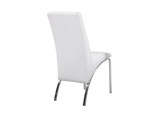Lot 4 chaises chromé simili blanc ROY New Design