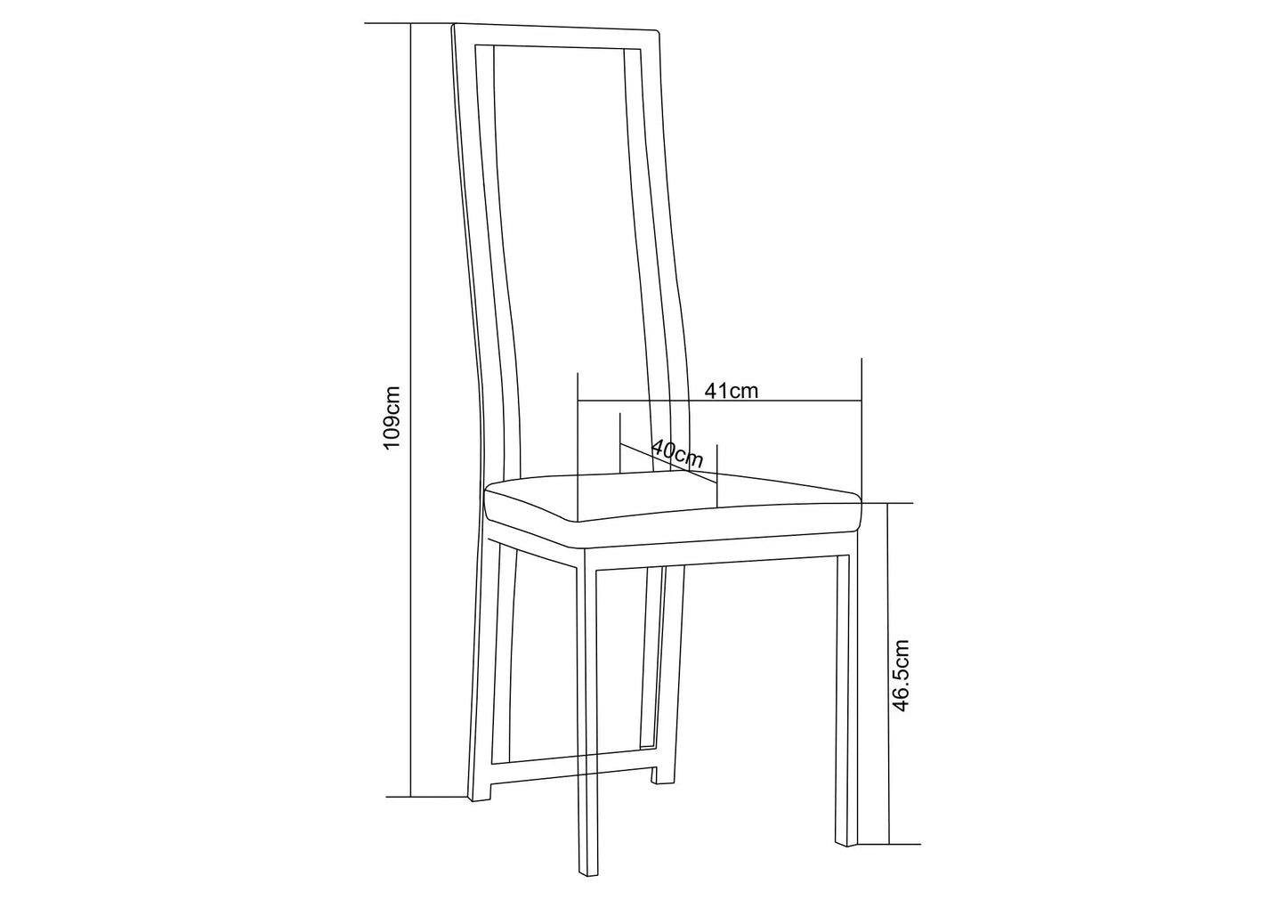 Lot 6 chaises chromé noir DIA New Design