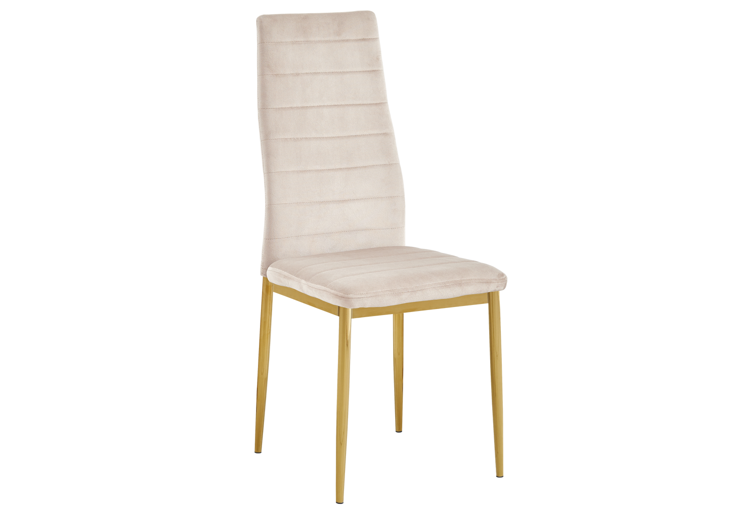 Lot de 6 chaises velours beige dorées – Alto