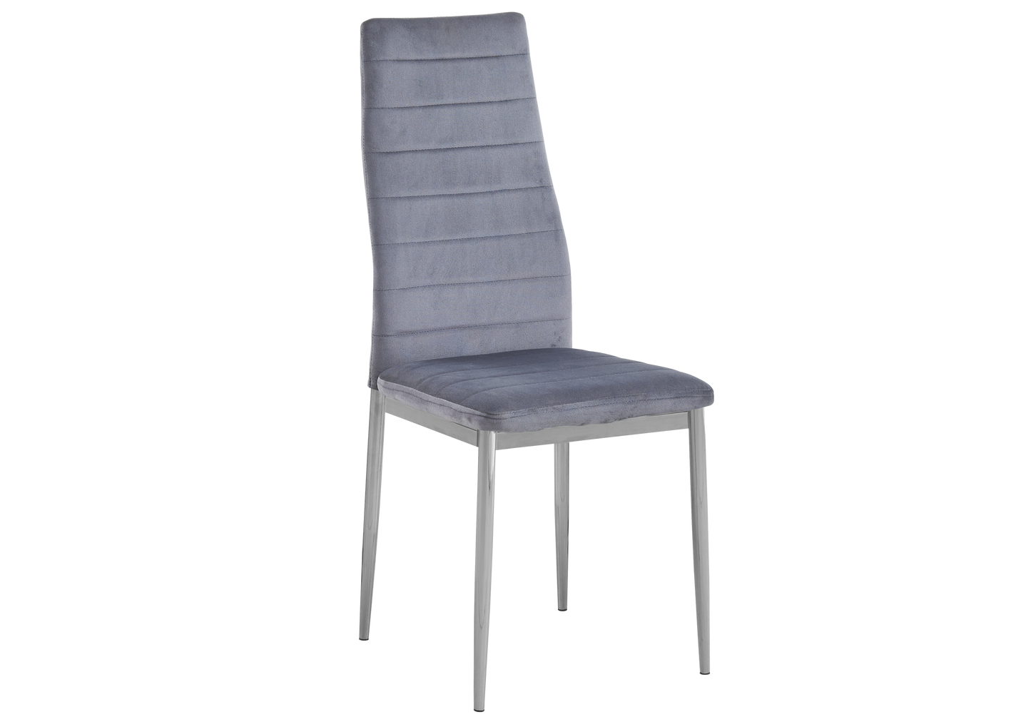 Lot de 6 chaises velours gris argent – Alto