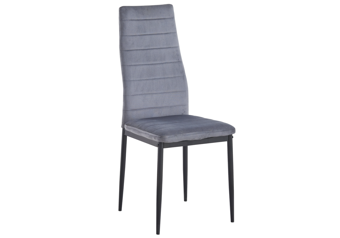 Lot de 6 chaises velours gris noir – Alto