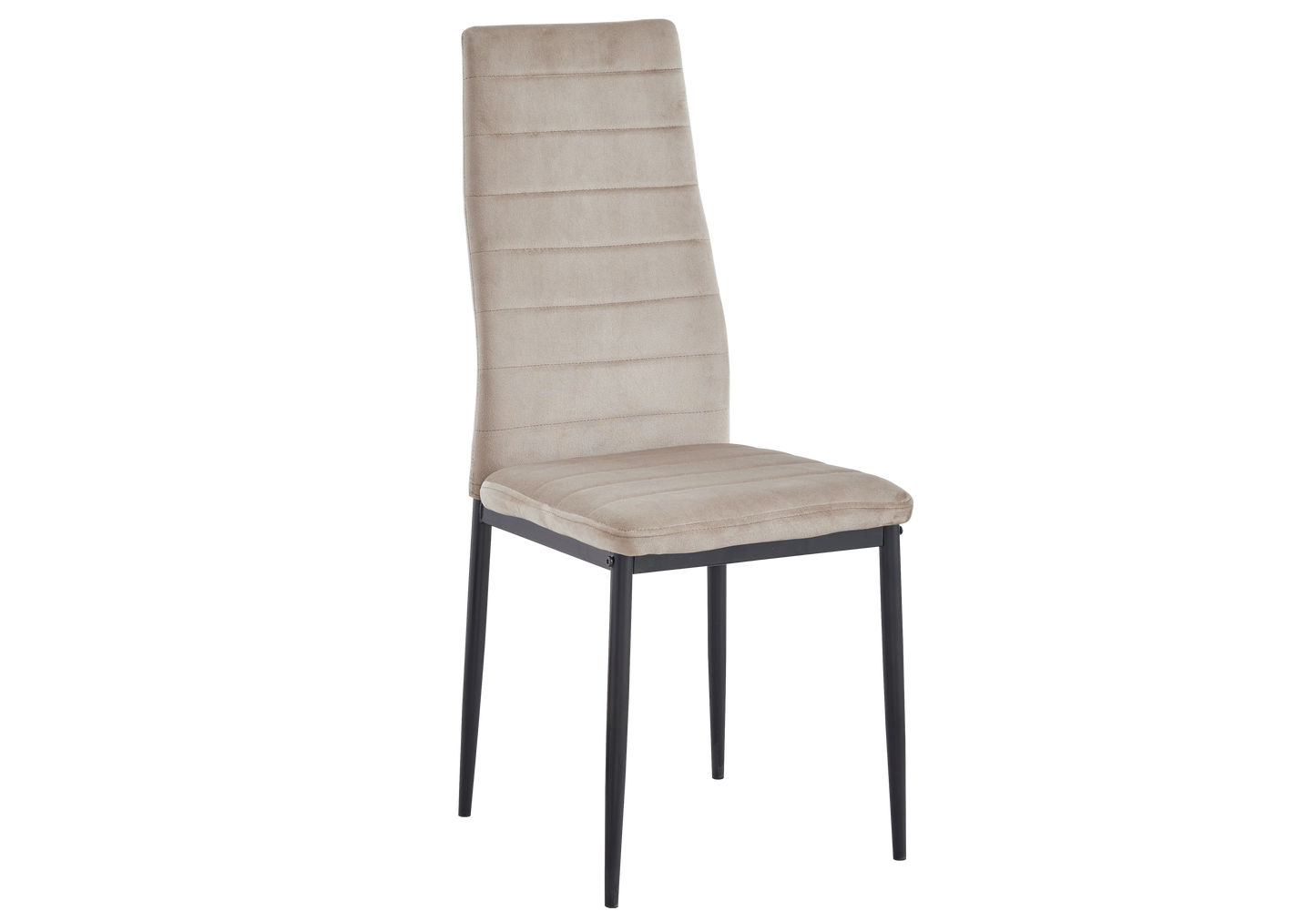 Lot de 6 chaises velours taupe noir – Alto