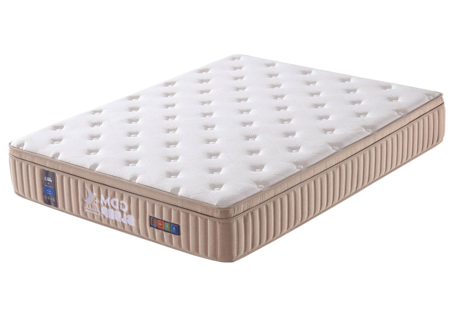 Matelas ressorts ensachés 30 cm avec surmatelas – Oria