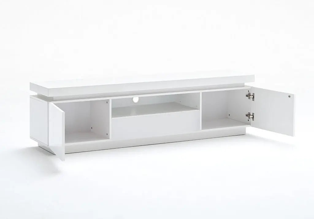 Meuble Tv laqué blanc LED OPRA New Design