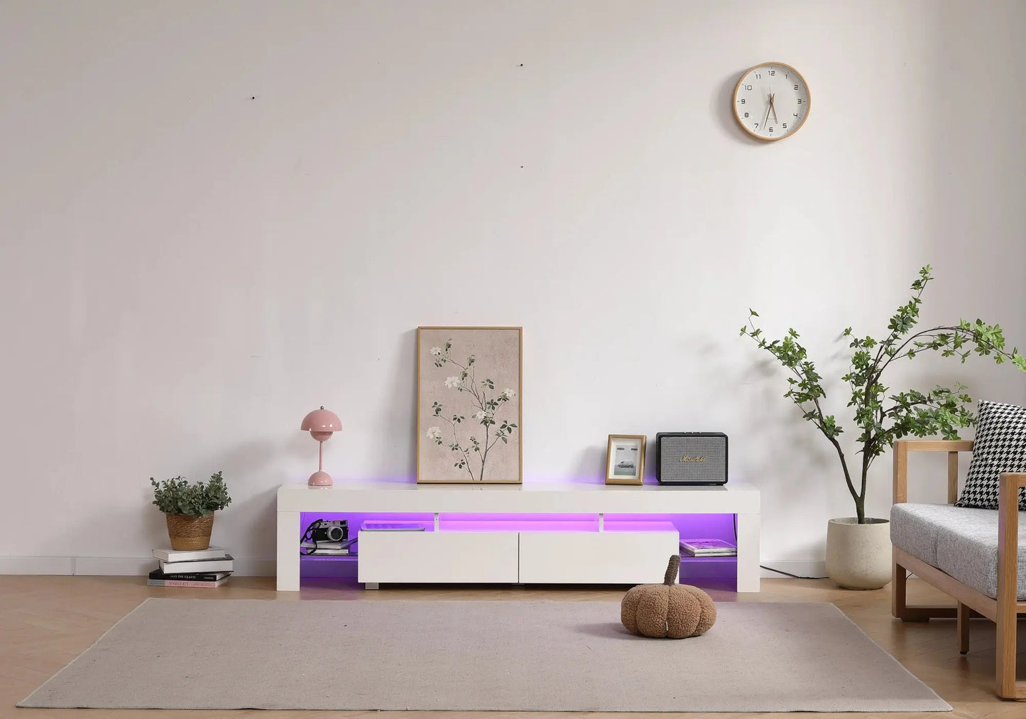 Meuble banc tv marbre blanc MARGOT New Design
