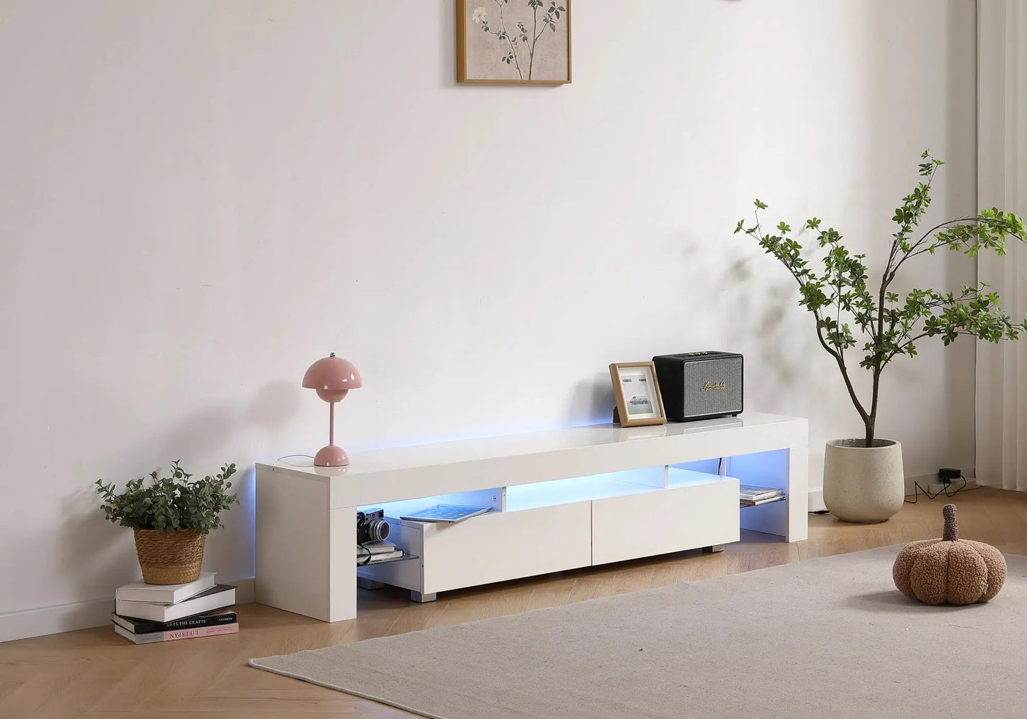 Meuble banc tv marbre blanc MARGOT New Design