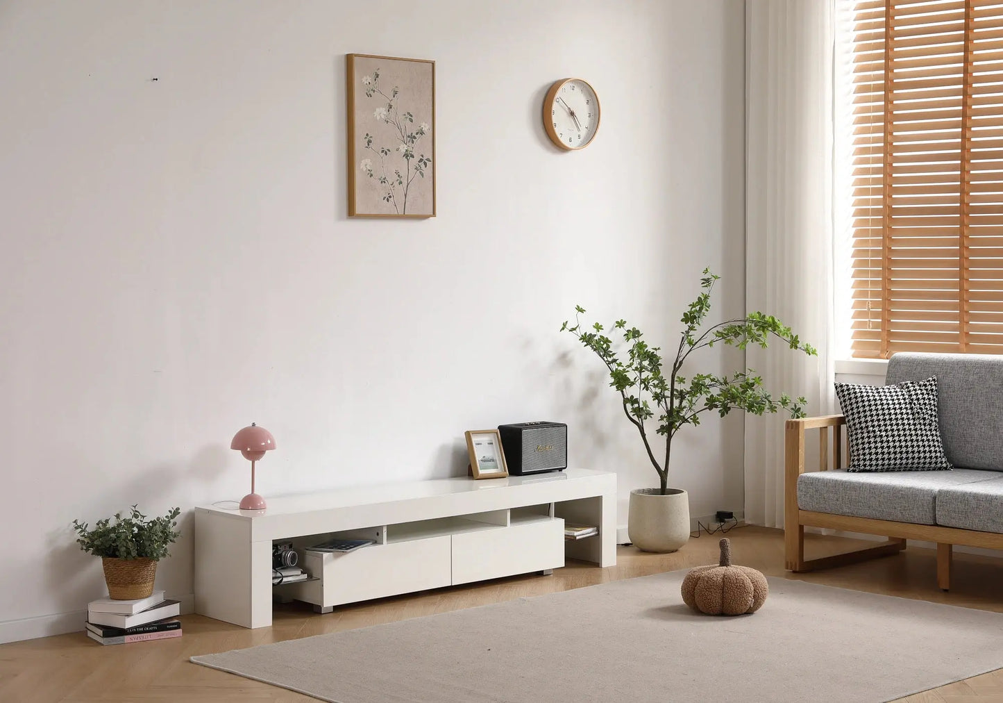 Meuble banc tv marbre blanc MARGOT New Design