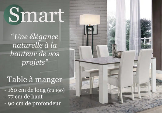 Meubles de séjour béton blanc laqué led SMART Italian Mobili