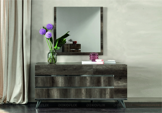 Miroir Chambre Bois Nostalgique Design Italien – Collection Medea Status