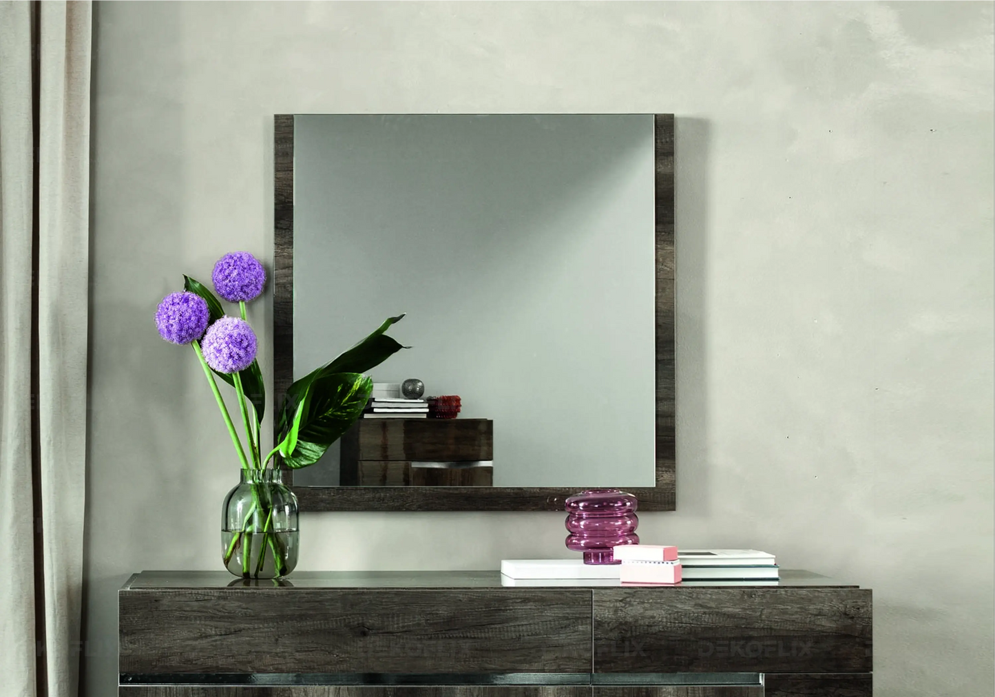 Miroir Chambre Bois Nostalgique Design Italien – Collection Medea Status