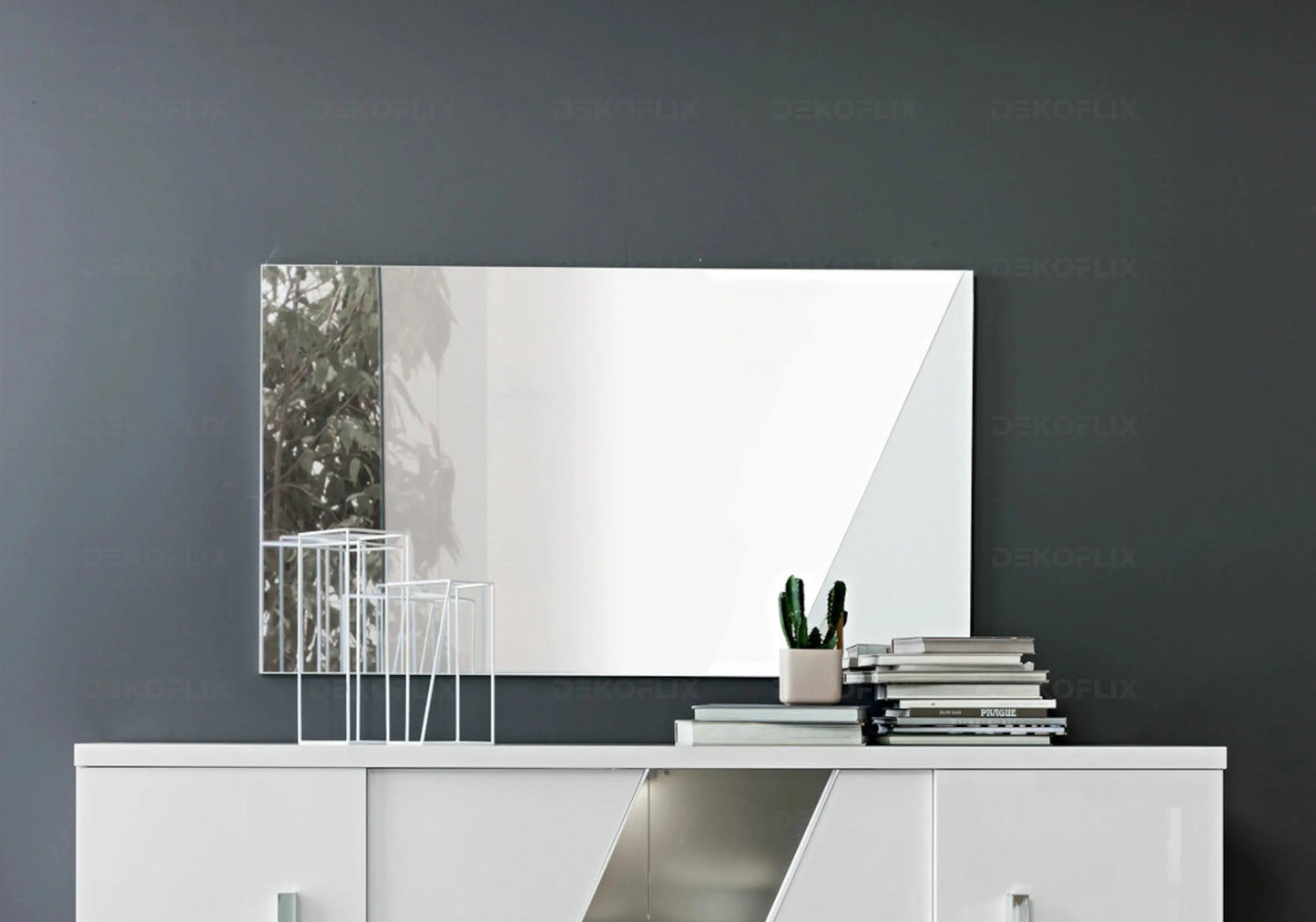 Miroir Mural Design Blanc et Moderne – LISA DEKOFLIX