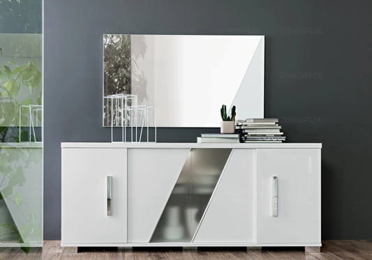 Miroir Mural Design Blanc et Moderne – LISA DEKOFLIX