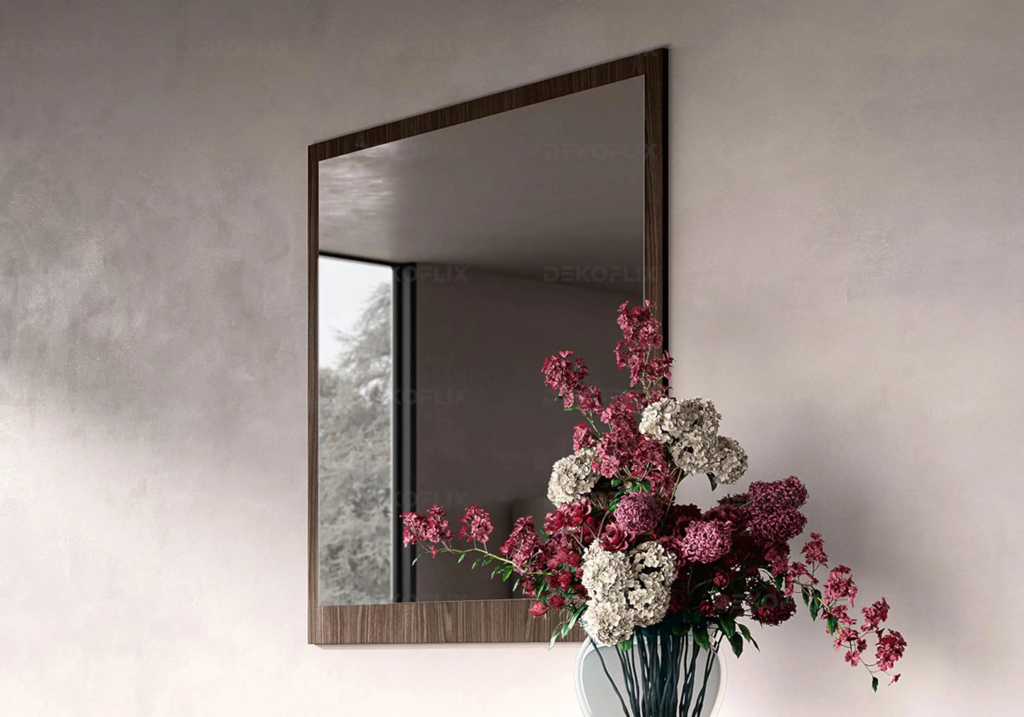 Miroir Nora Élégant en Noyer – Pour Buffet ou Mur Design Status
