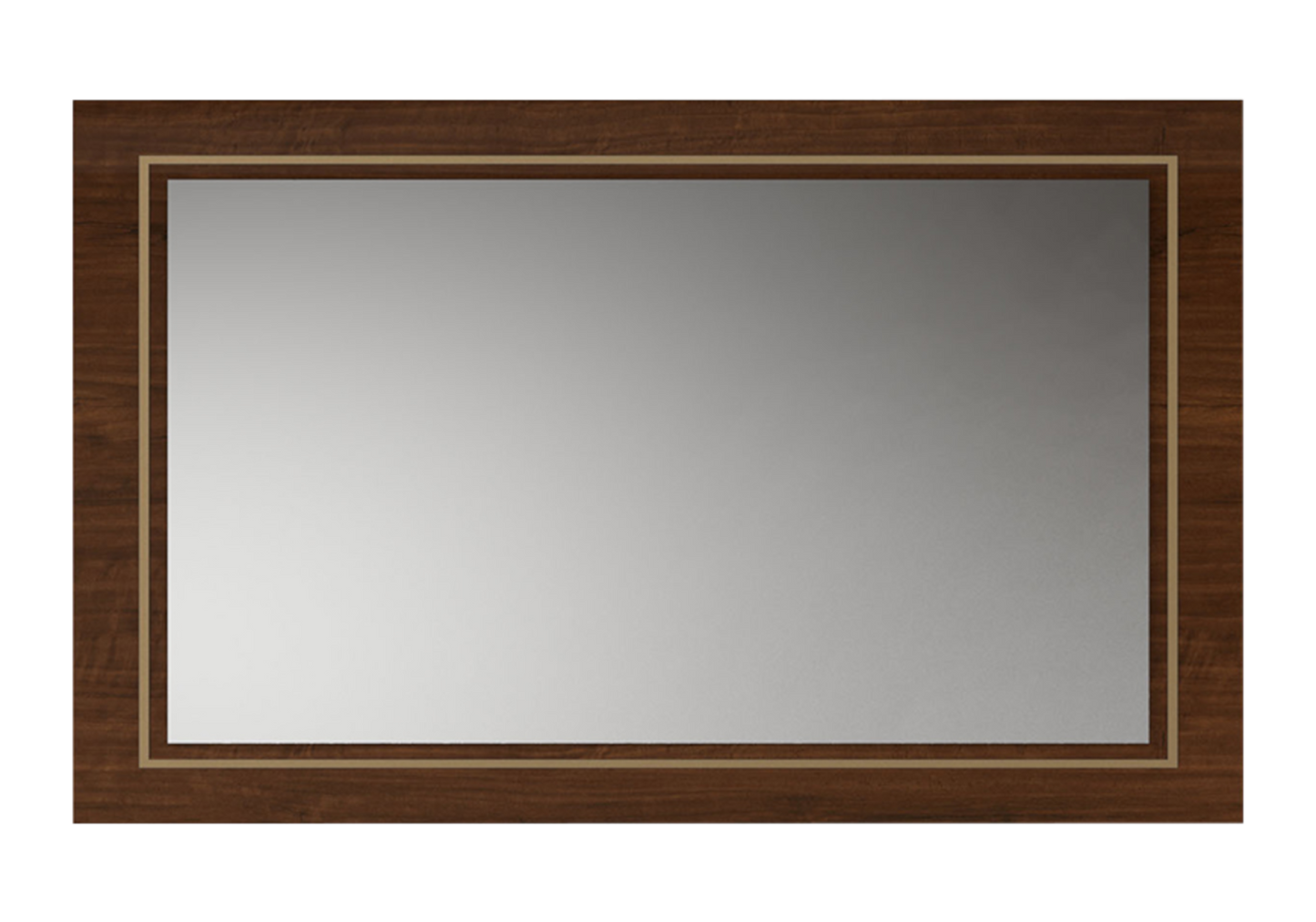 Chambre 160x200 noyer commode miroir – Eva