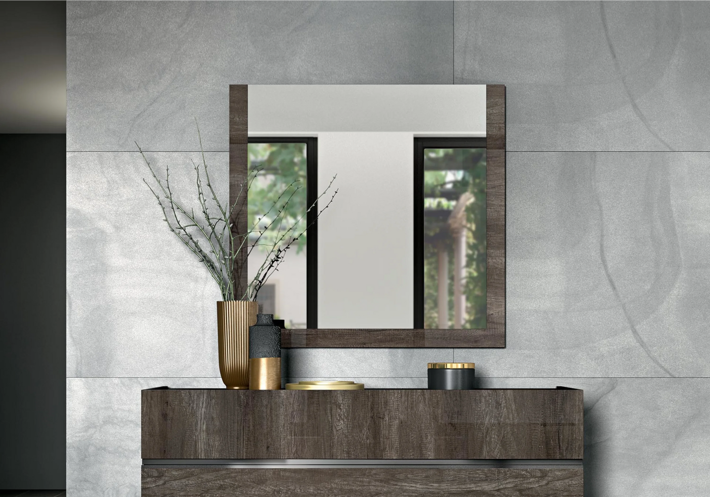 Dea - Miroir de Chambre Design - Élégance et Lumière - Italy