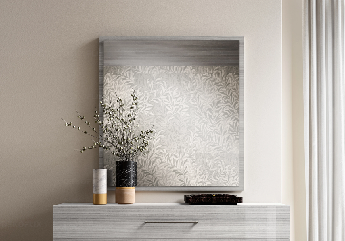 Miroir Gris Argent – Finition Élégante Collection Mia - DEKOFLIX