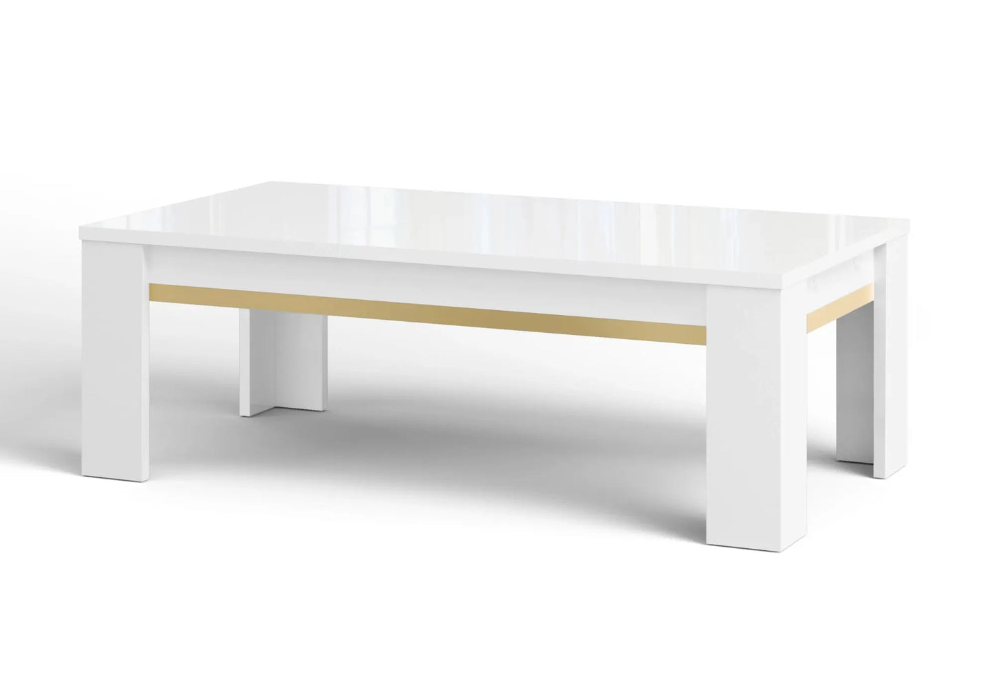 Mur tv laqué blanc doré led GOLD Italian Mobili
