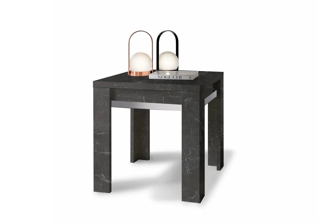 Mur tv marbre noir led SILVER Italian Mobili