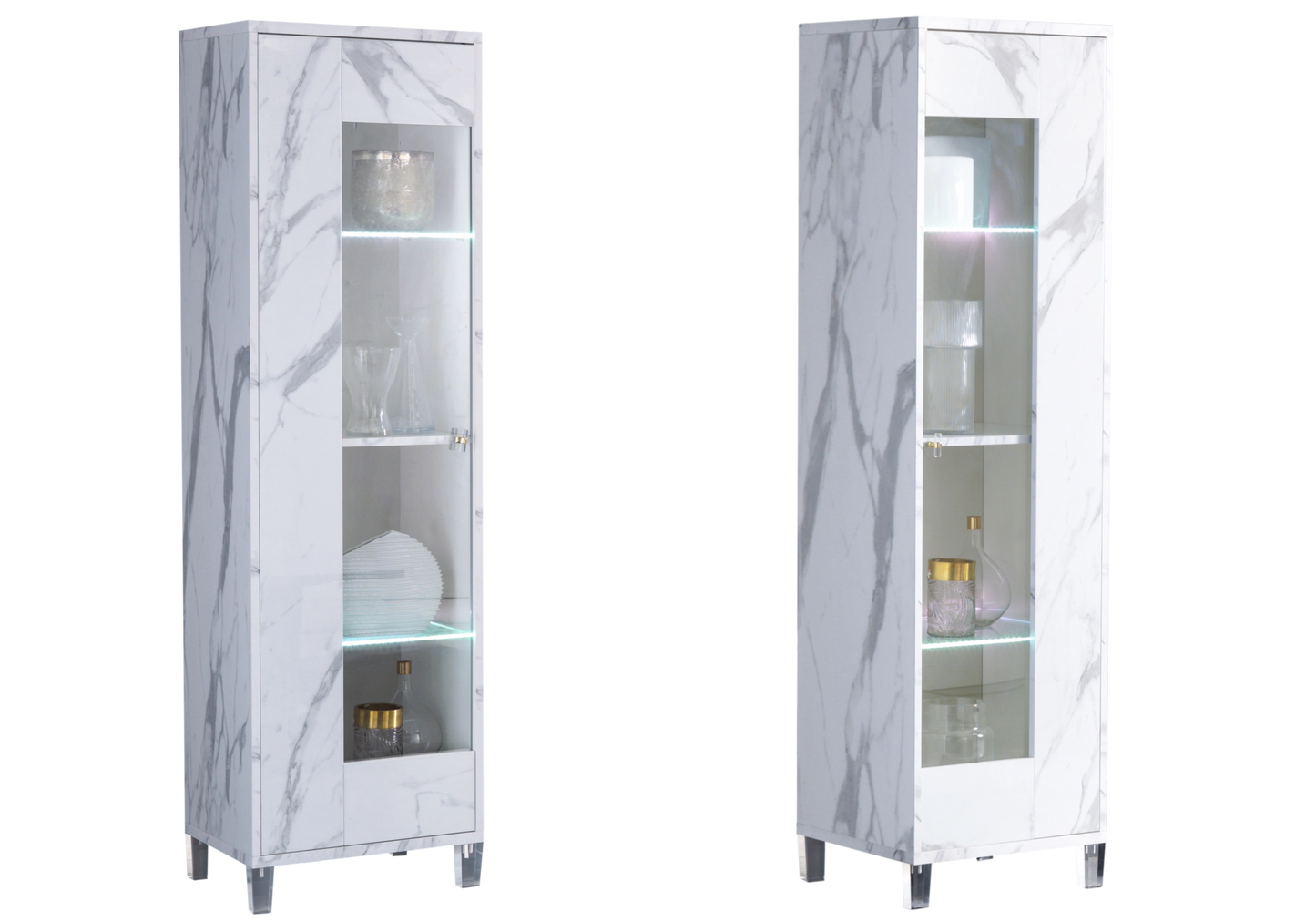 Mur TV design marbre blanc – VITTORIA