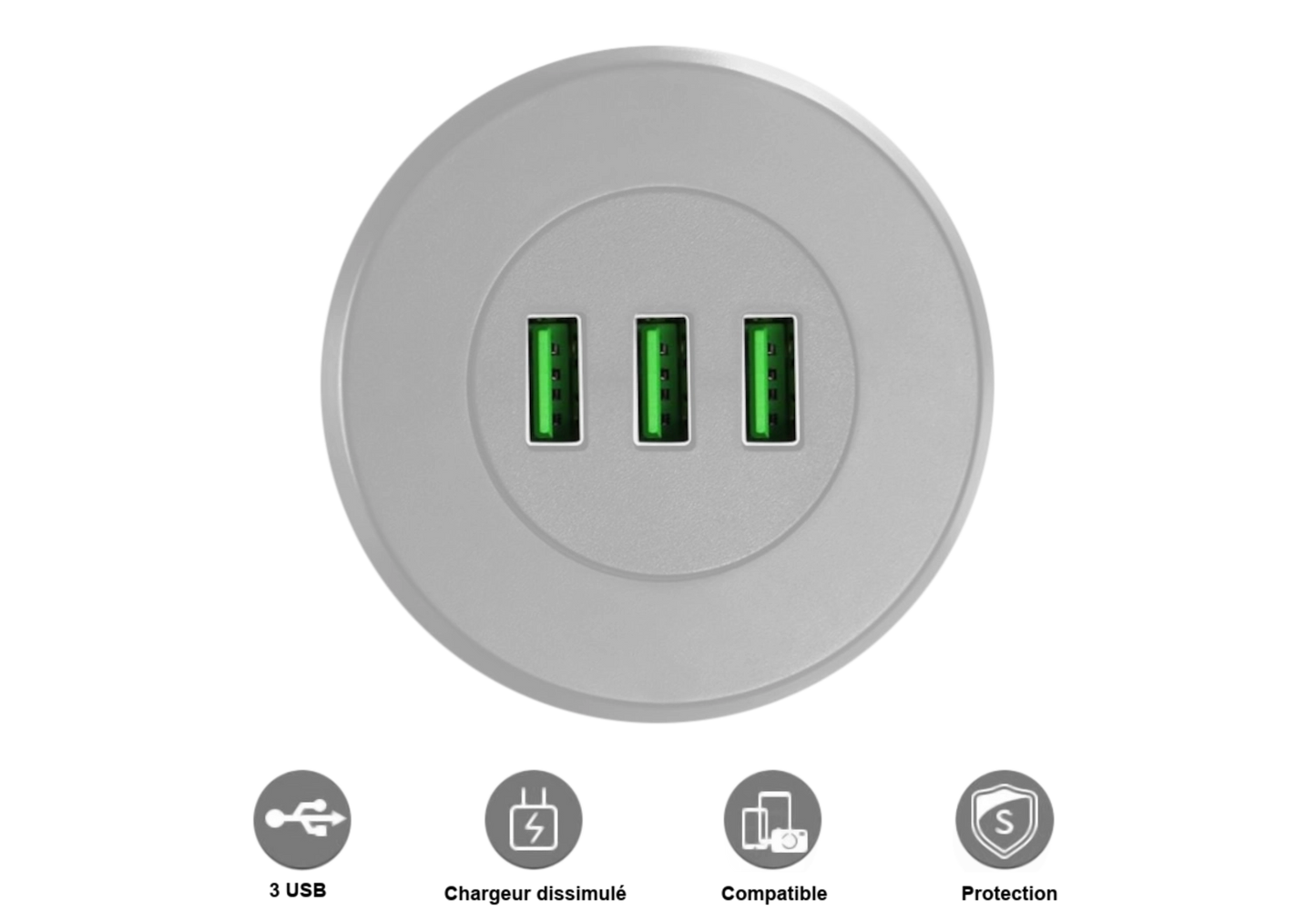 Chambre complète bois gris laqué design - ORION