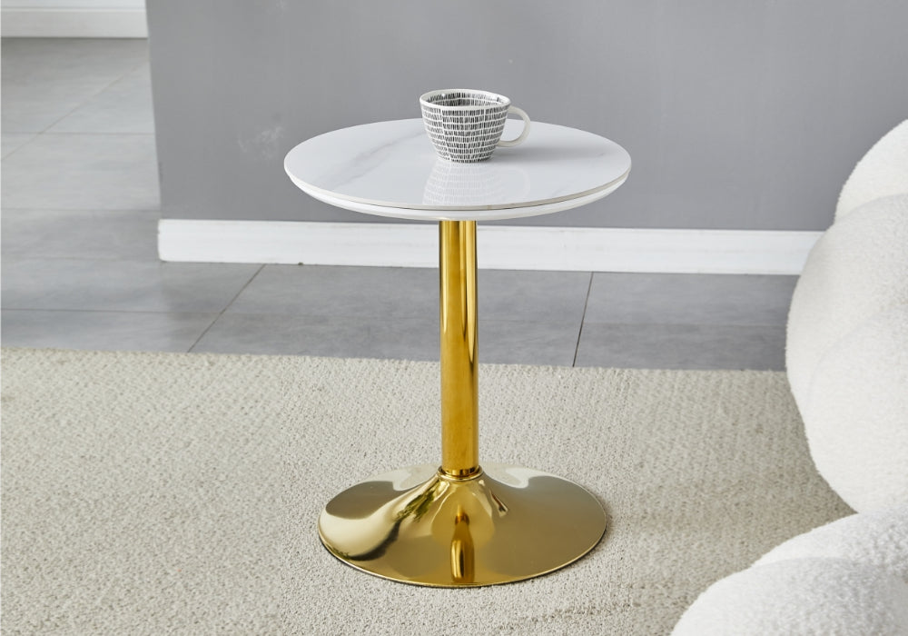 Petite table dorée céramique noir BOYE