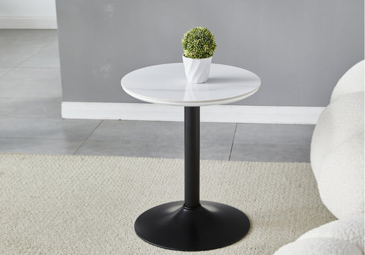 Petite table noire céramique marbre blanc BOYE