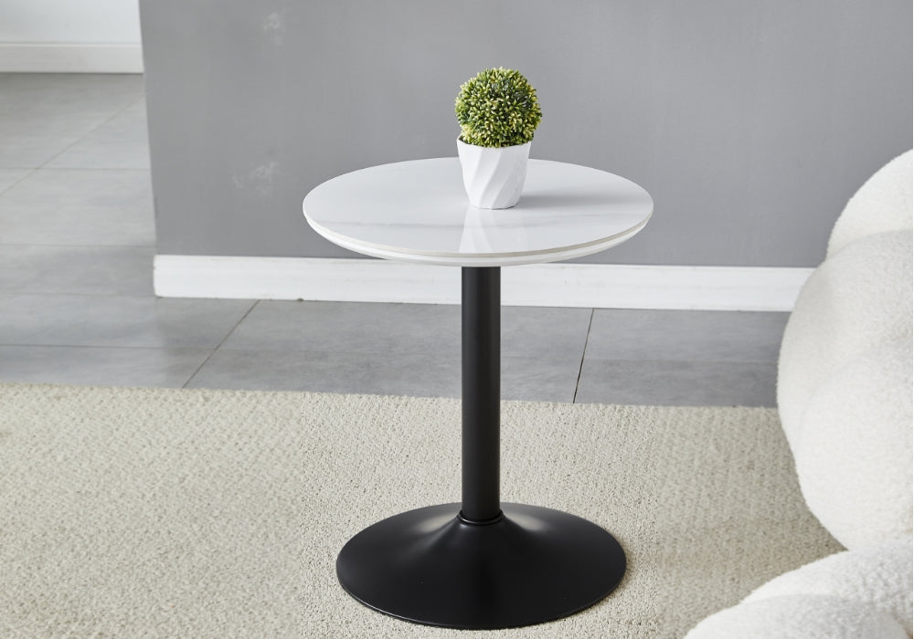 Petite table noire céramique marbre gris BOYE