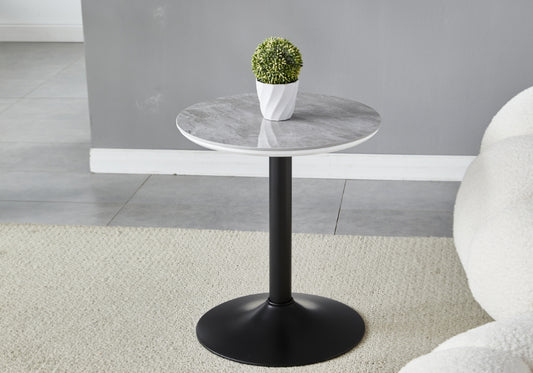 Petite table noire céramique marbre gris BOYE