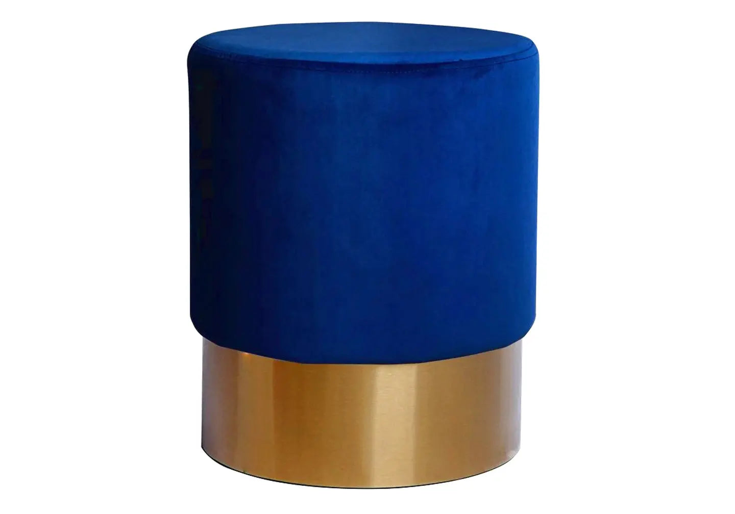 Pouf design doré velours bleu LISY New Design