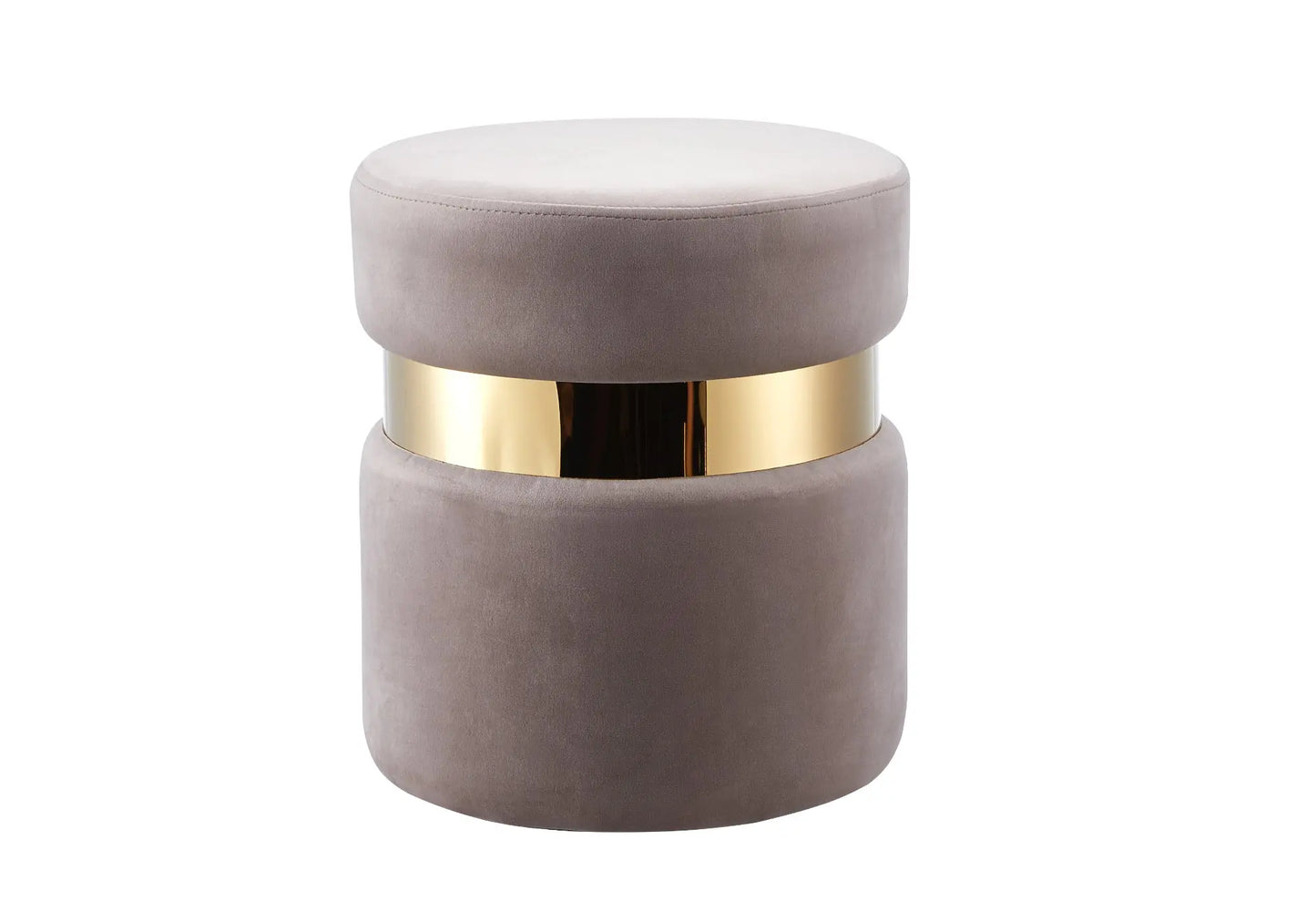 Pouf design doré velours moka ISY New Design