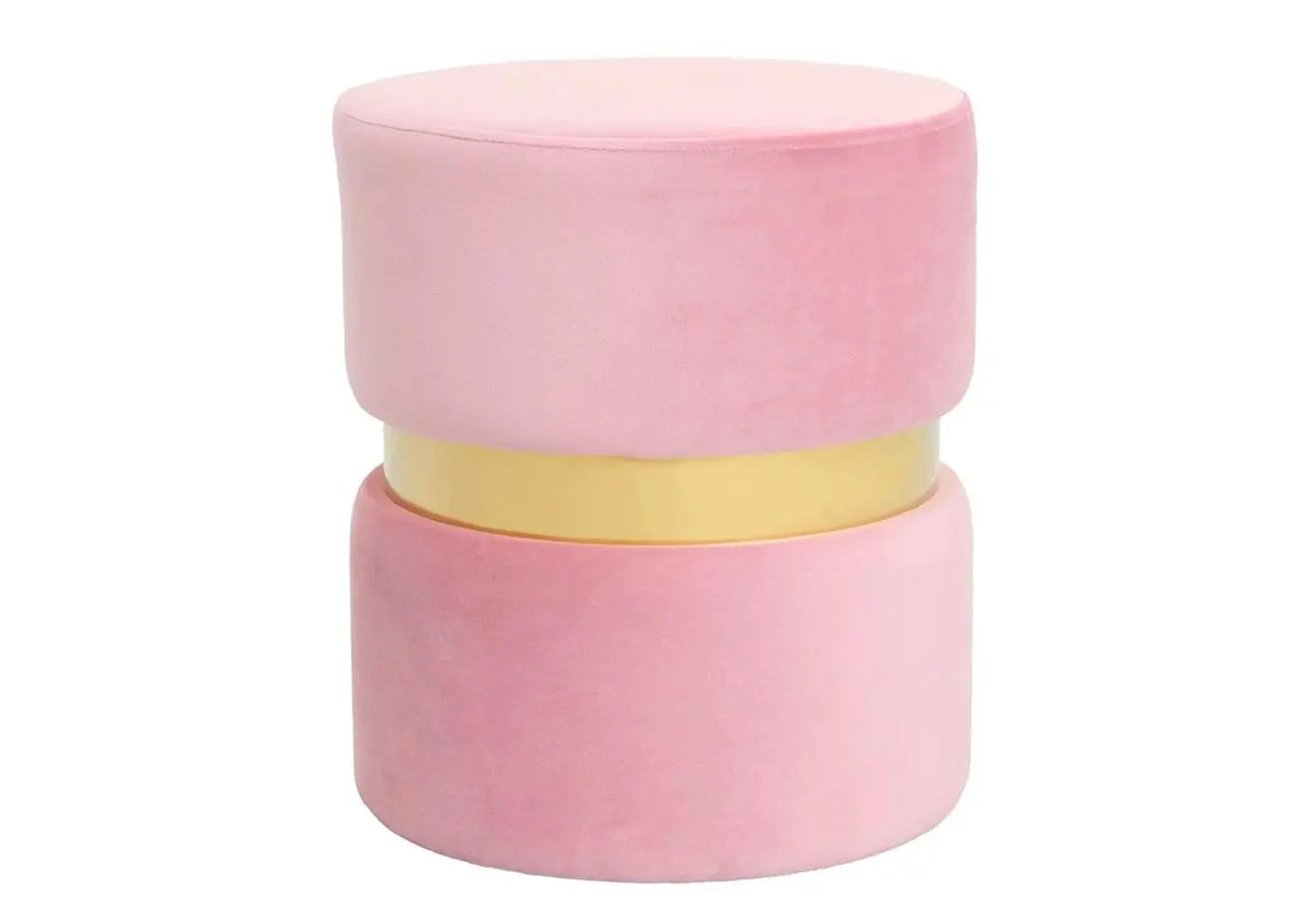 Pouf design doré velours rose ISY New Design
