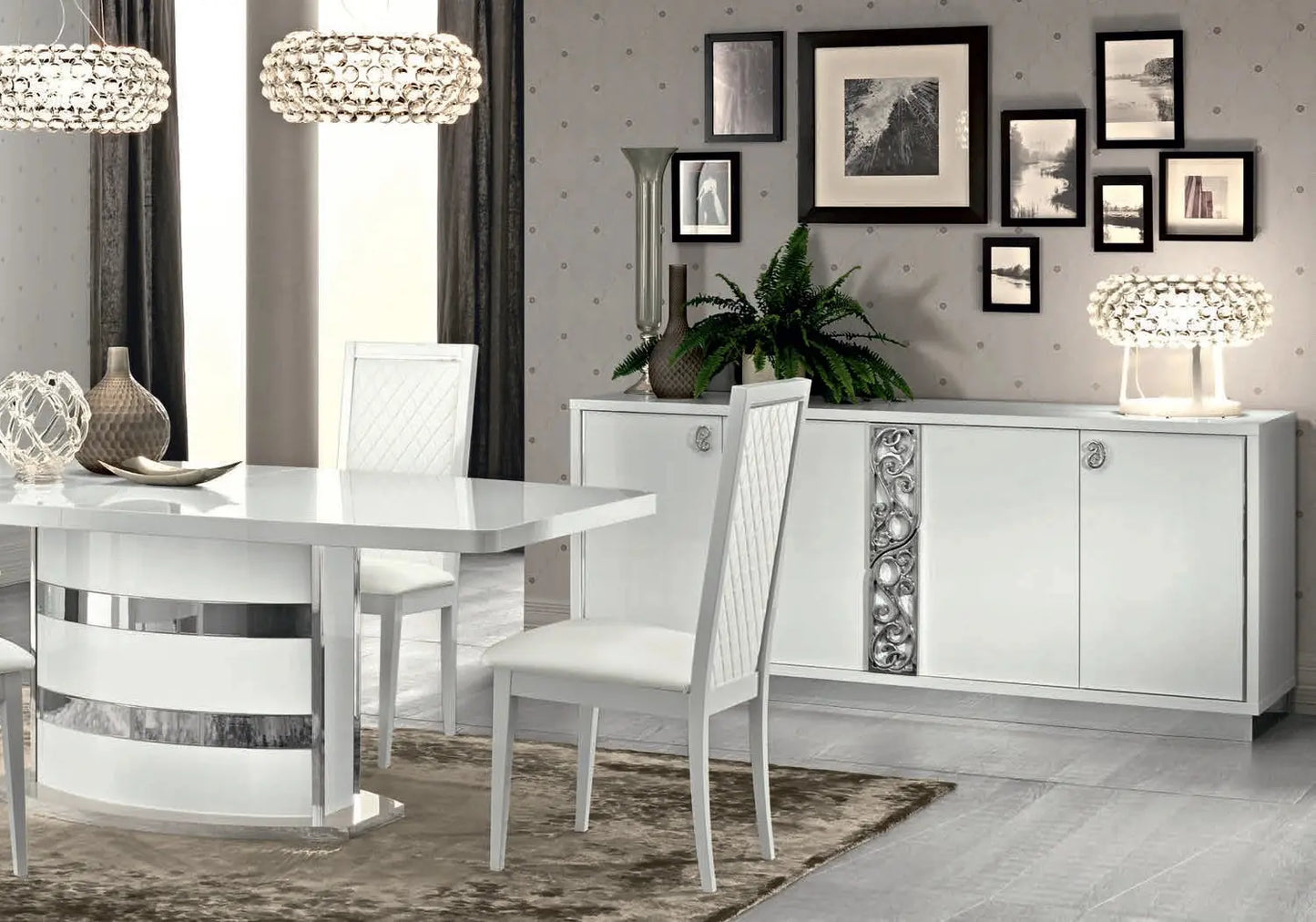 Salle à manger baroque blanc NARA CG Italy