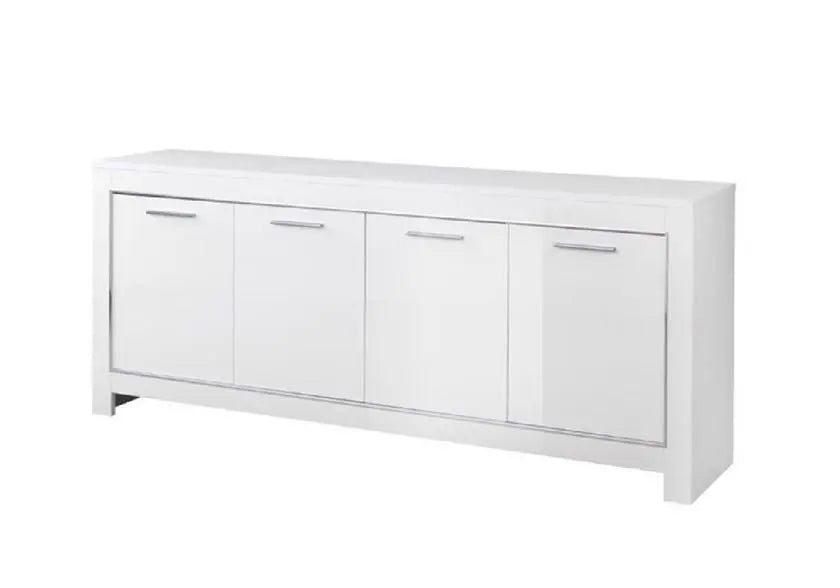 Salle à manger blanc laqué led MODENA Italian Mobili