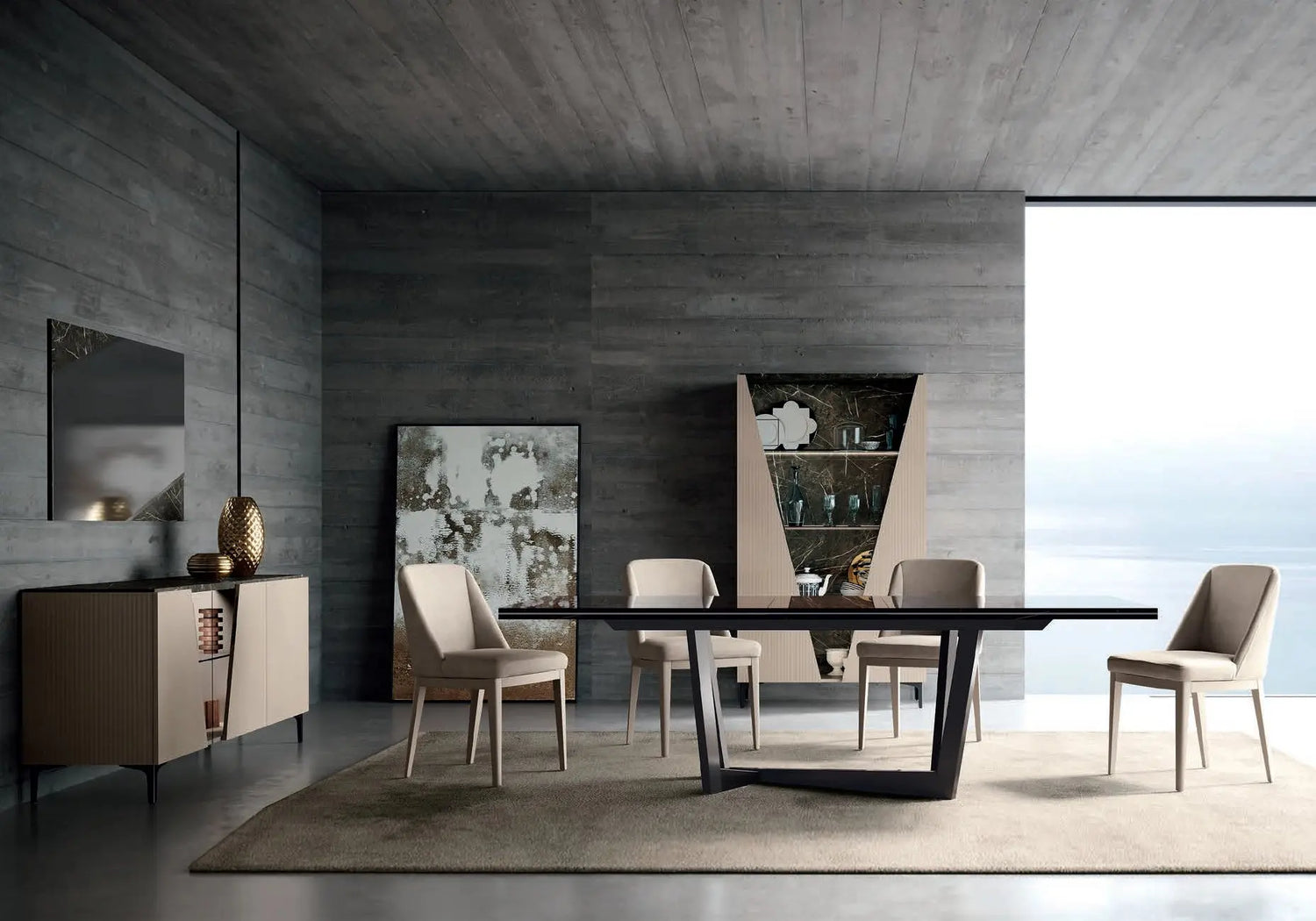 Salle à manger design beige OUNS - DEKOFLIX