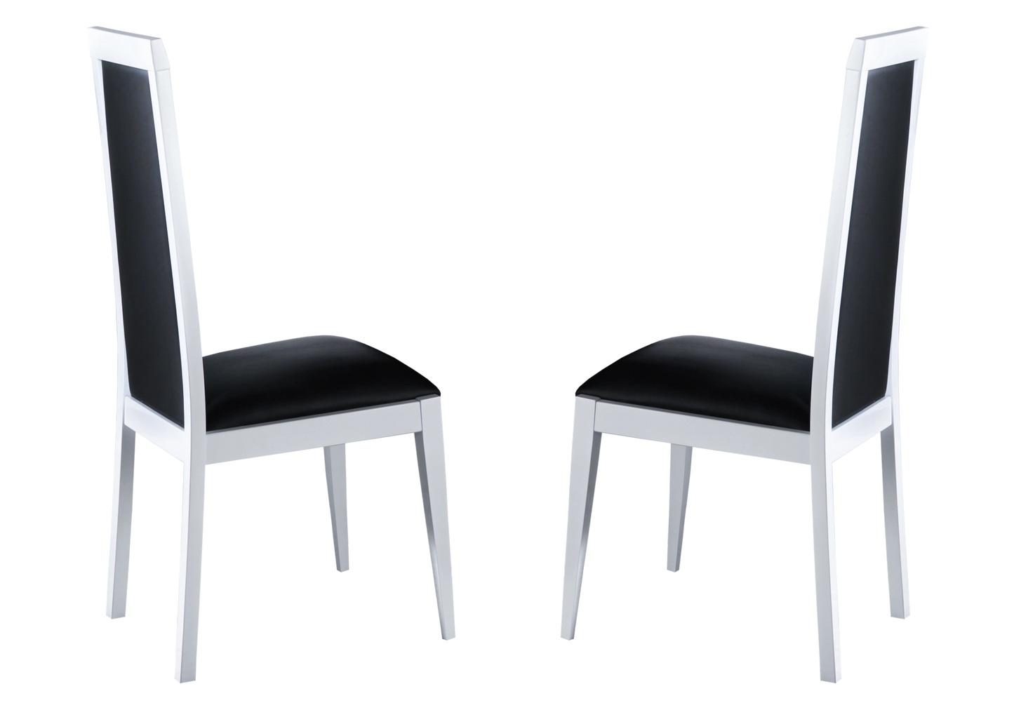 Salle à manger design laquée blanc noir – ELISA