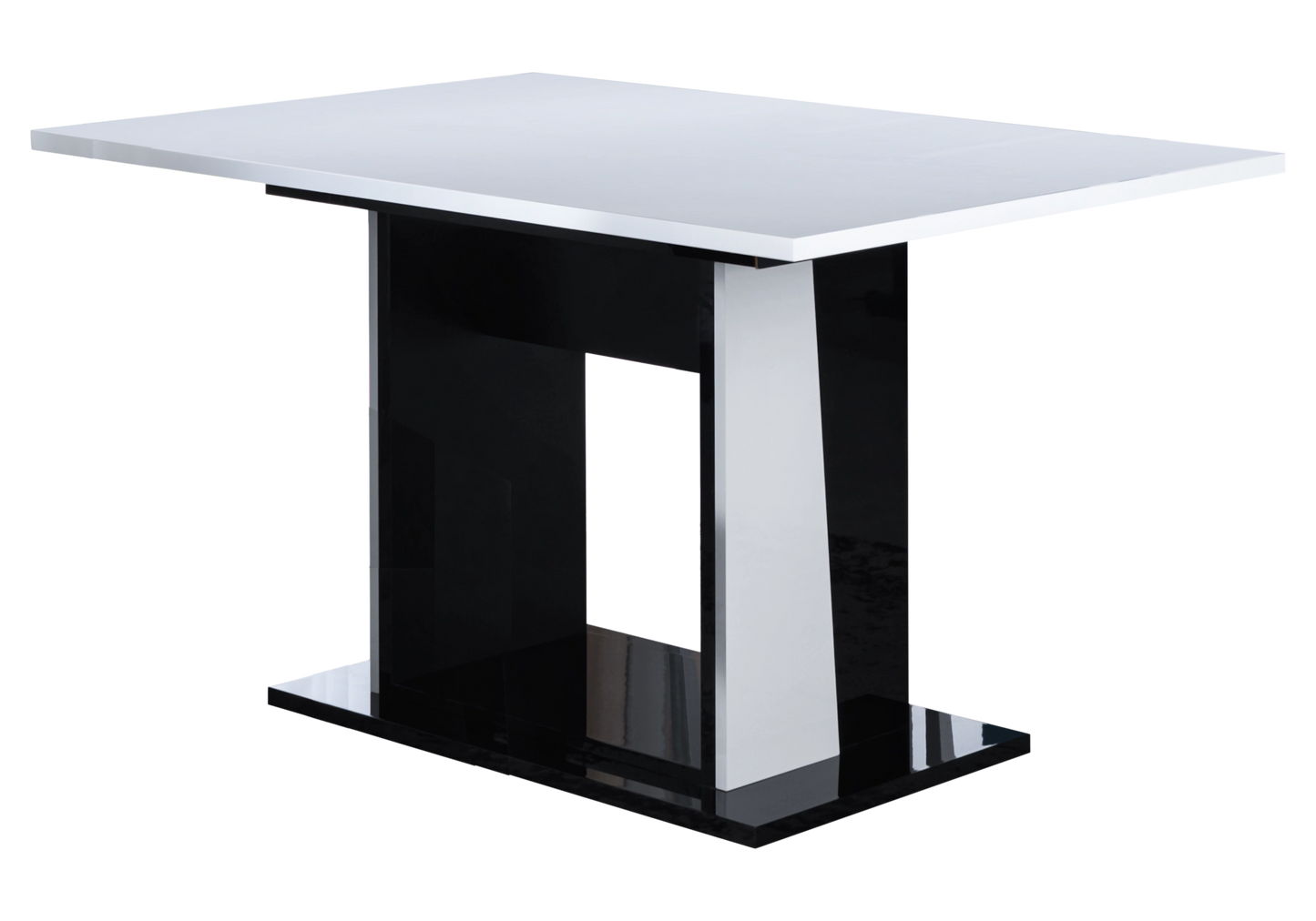 Salle à manger design laquée blanc noir – ELISA