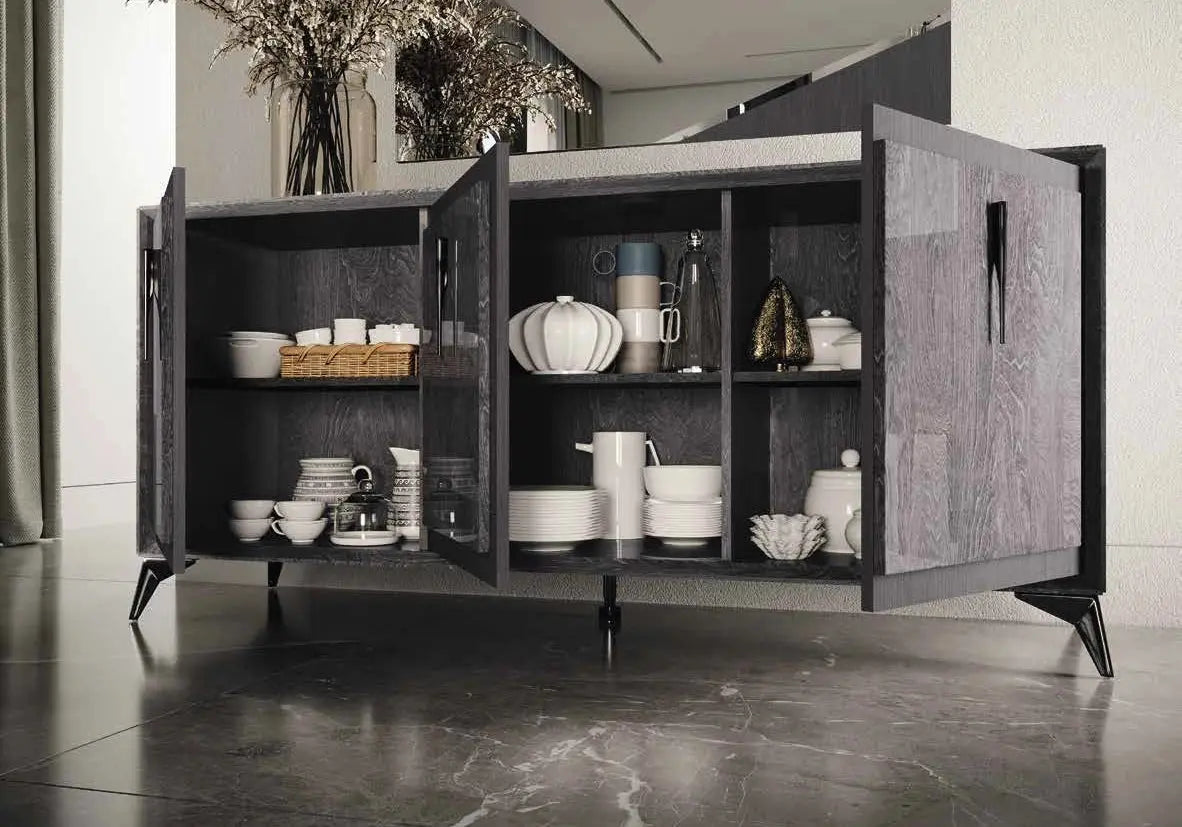 Salle à manger en céramique argent HAWA CG Italy