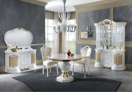 Salle à manger laquée blanc ELİS Made in Italy