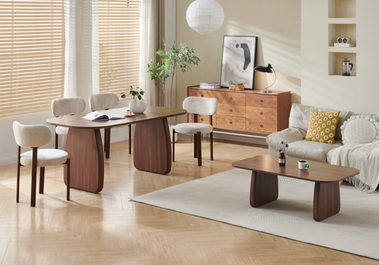 Ensemble table ovale et 4 chaises Japandi – Kuro