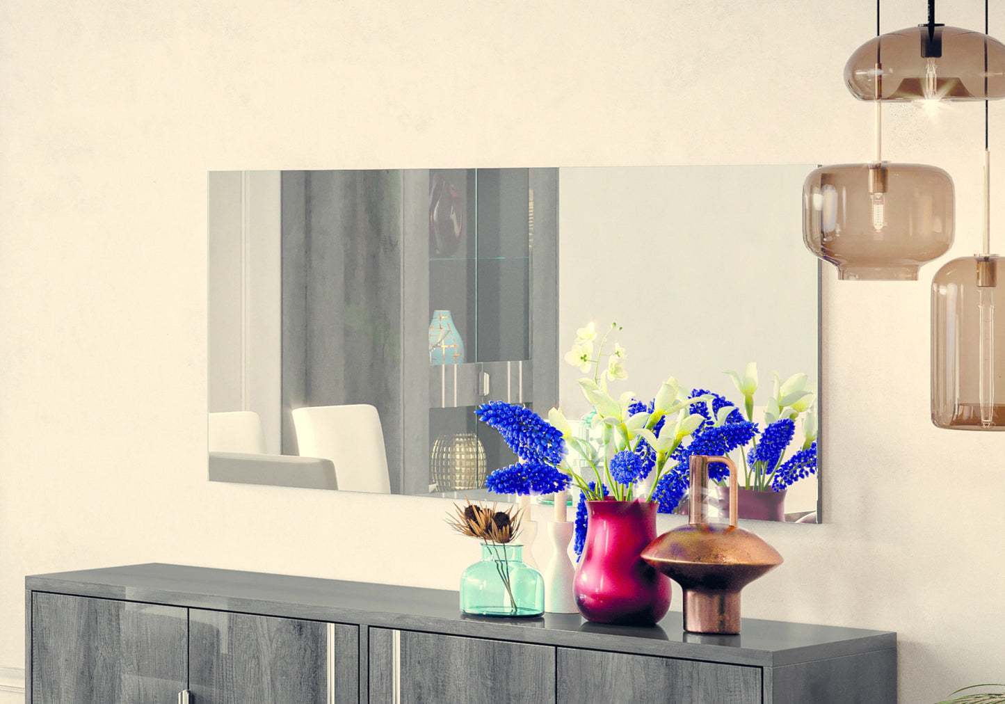 Salle à manger design bois gris foncé – LUNA