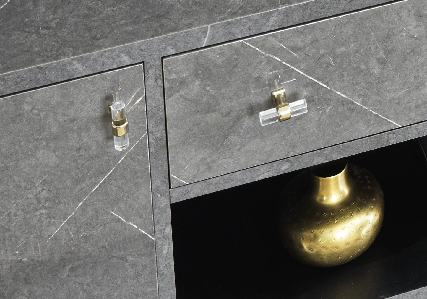 Salle à manger design marbre gris – VITTORIA