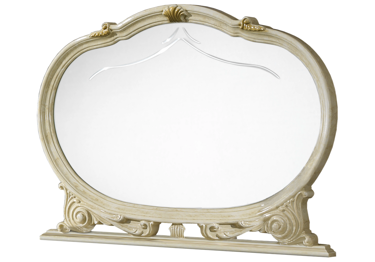 Salle à manger baroque beige doré complète - CROWN
