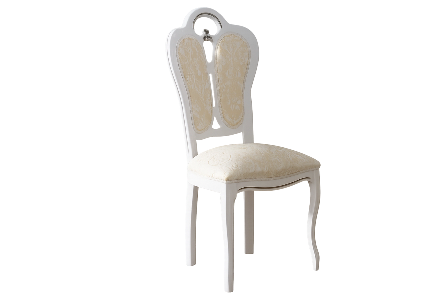 Salle à manger baroque blanc doré complète - NOBILE