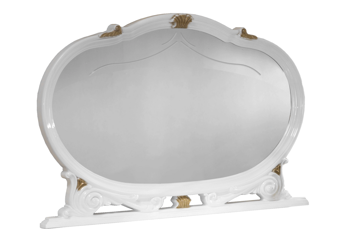 Salle à manger baroque blanc doré compacte - NOBILE