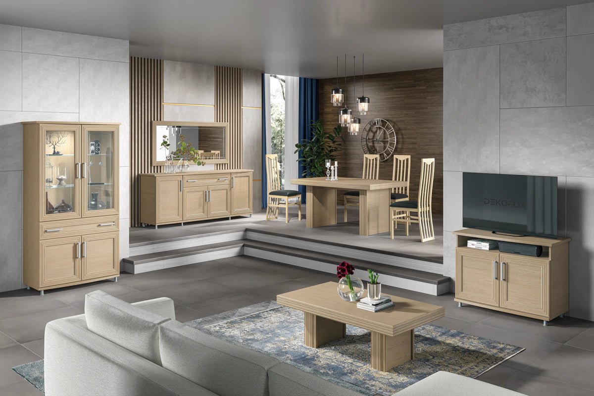 Ensemble meuble salon chêne clair – NATURA