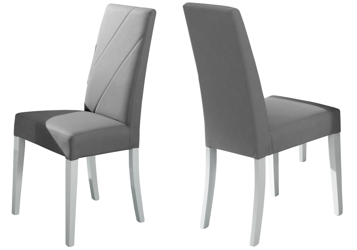 Salle à manger laquée effet béton gris – SARAH